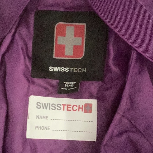 ❄️ NWT bib overalls snow ski pants Swiss Tech Kids Sz 4 - 5 XS New - Picture 5 of 7